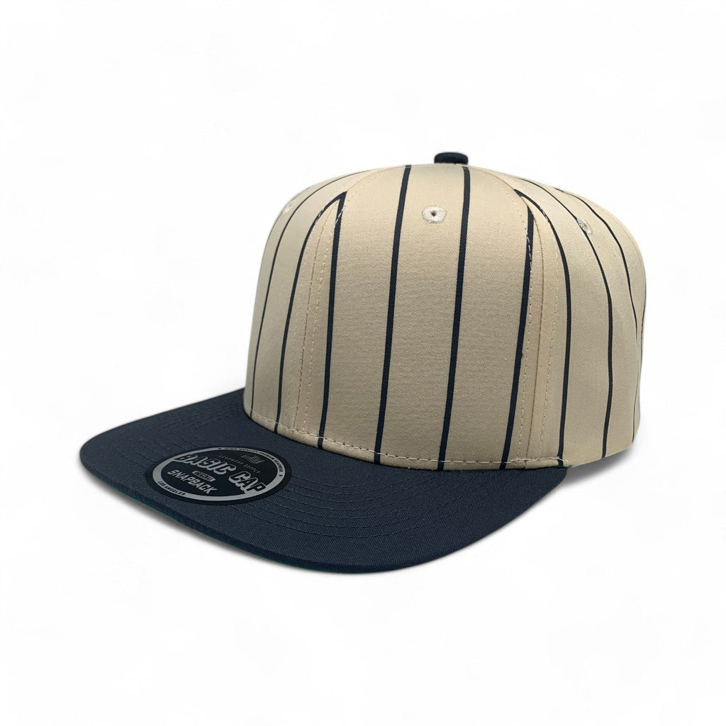 Blank Flat 6 Panel PinStripe Hat