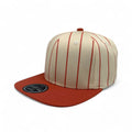 Blank Flat 6 Panel PinStripe Hat
