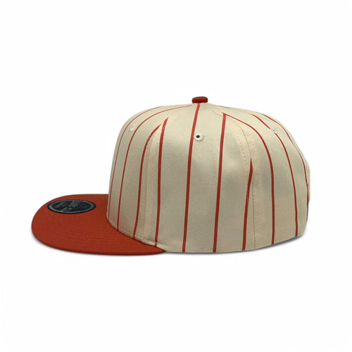 Blank Flat 6 Panel PinStripe Hat