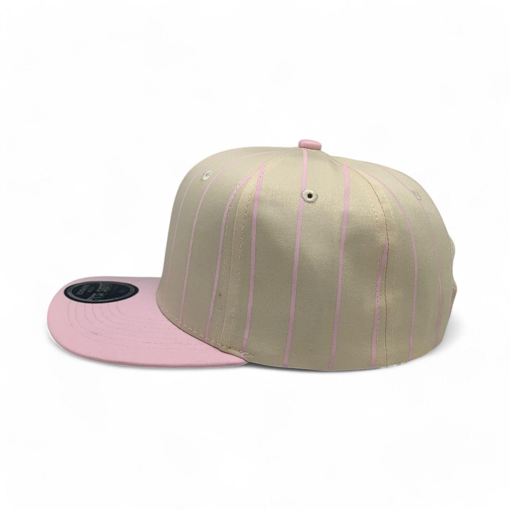 Blank Flat 6 Panel PinStripe Hat