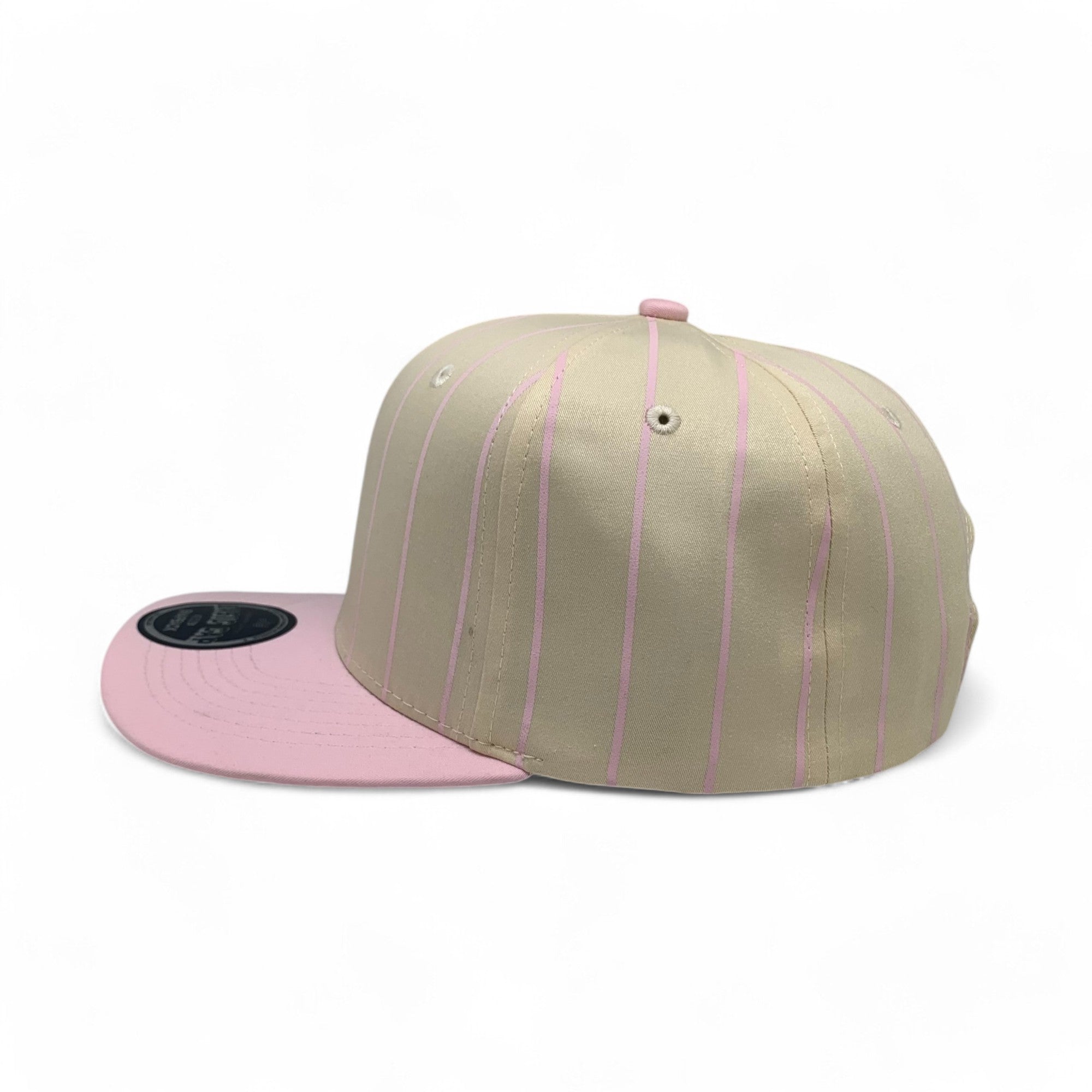 Blank Flat 6 Panel PinStripe Hat