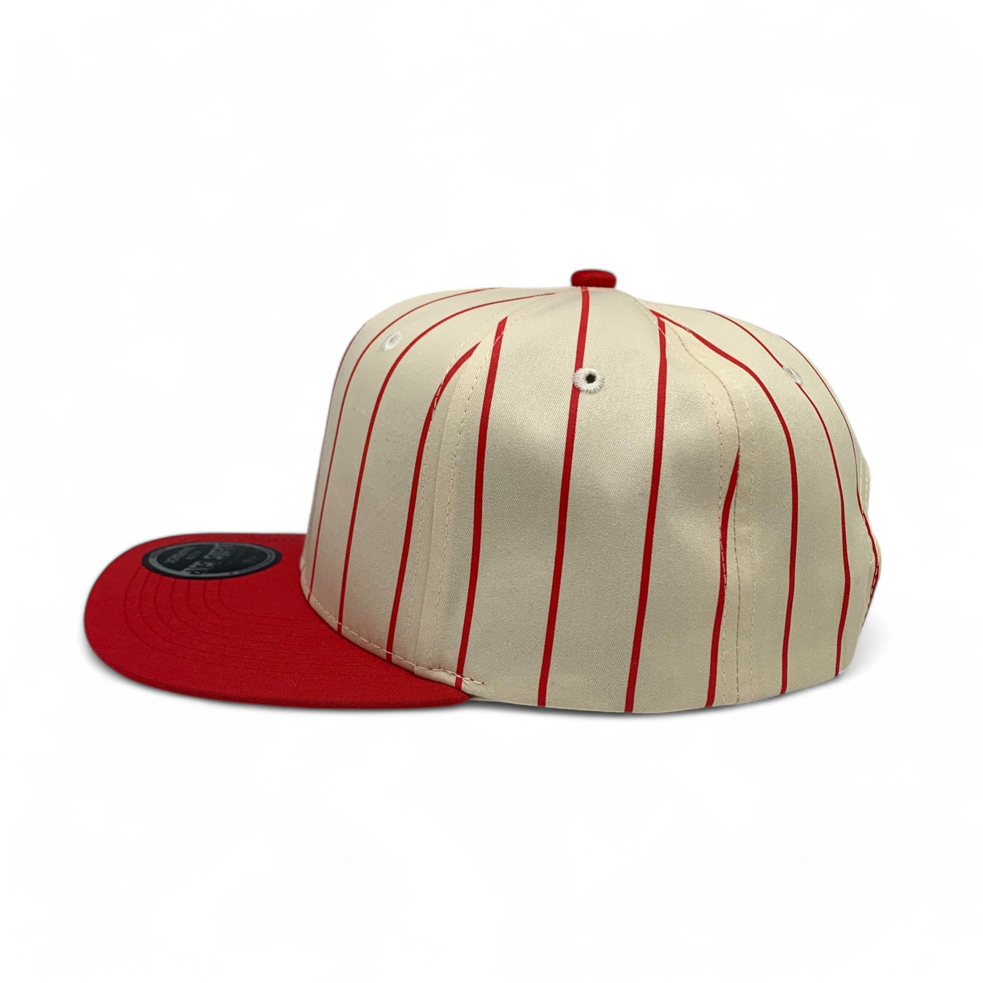 Blank Flat 6 Panel PinStripe Hat